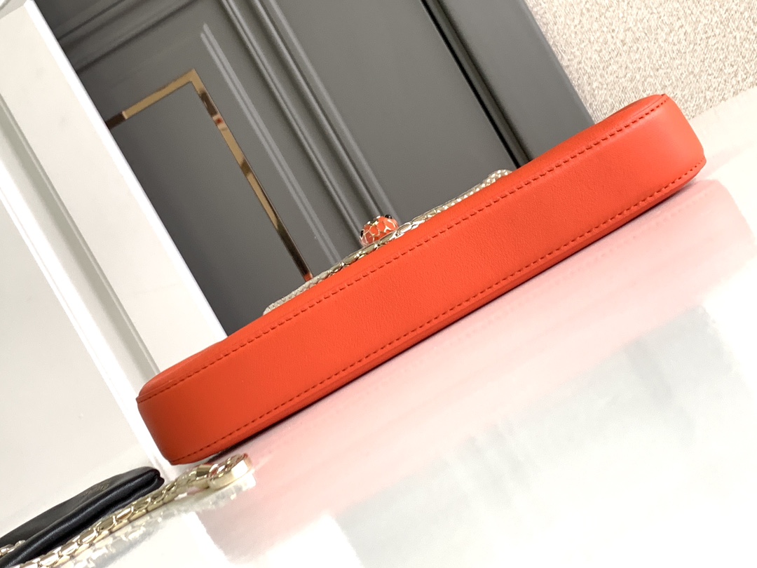 Bvlgari Serpenti Baia Shoulder Bag Orange 